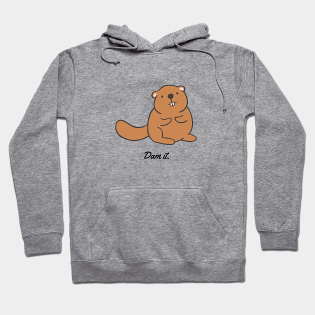 beaver dam it black Hoodie by Typography Dose